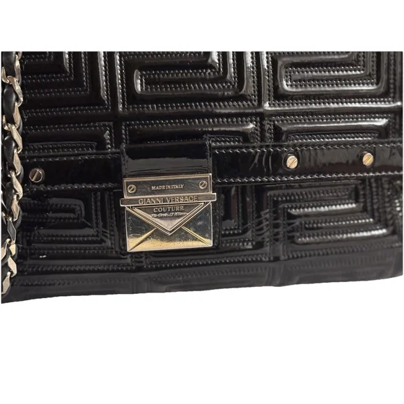 Gianni Versace Quilted Patent Leather Shoulder Bag - Picture 4 of 16